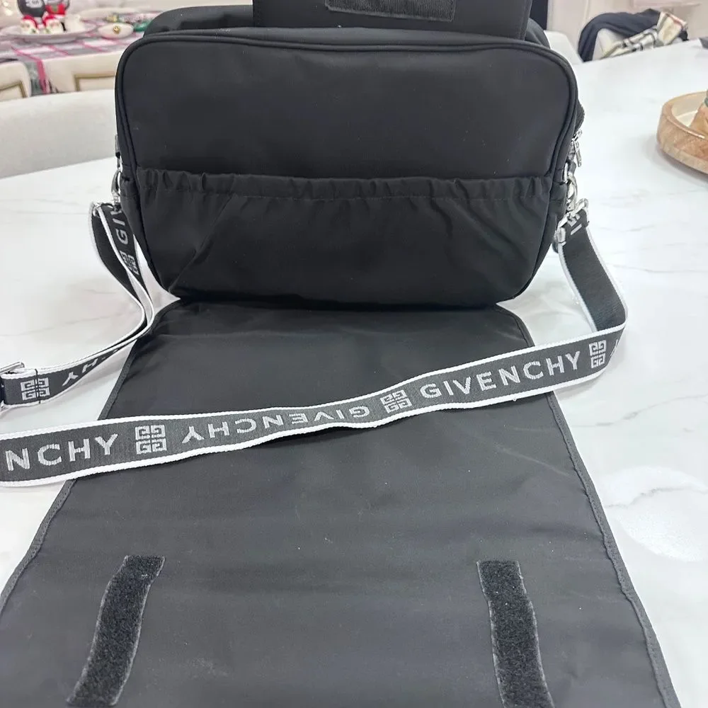 Givenchy Black Logo Changing/Diaper Bag - Inc/ Changing Mat-Authentic